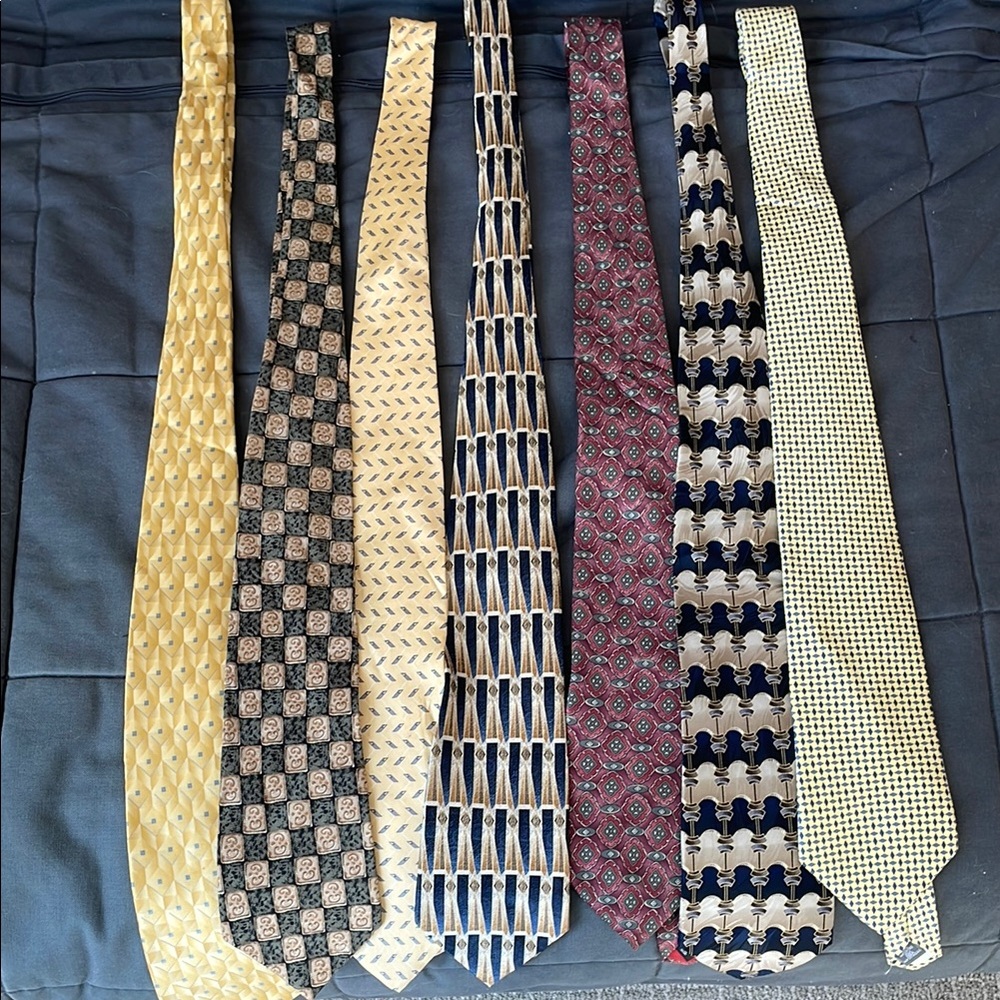 Yellow and Blue Silk Ties Collection